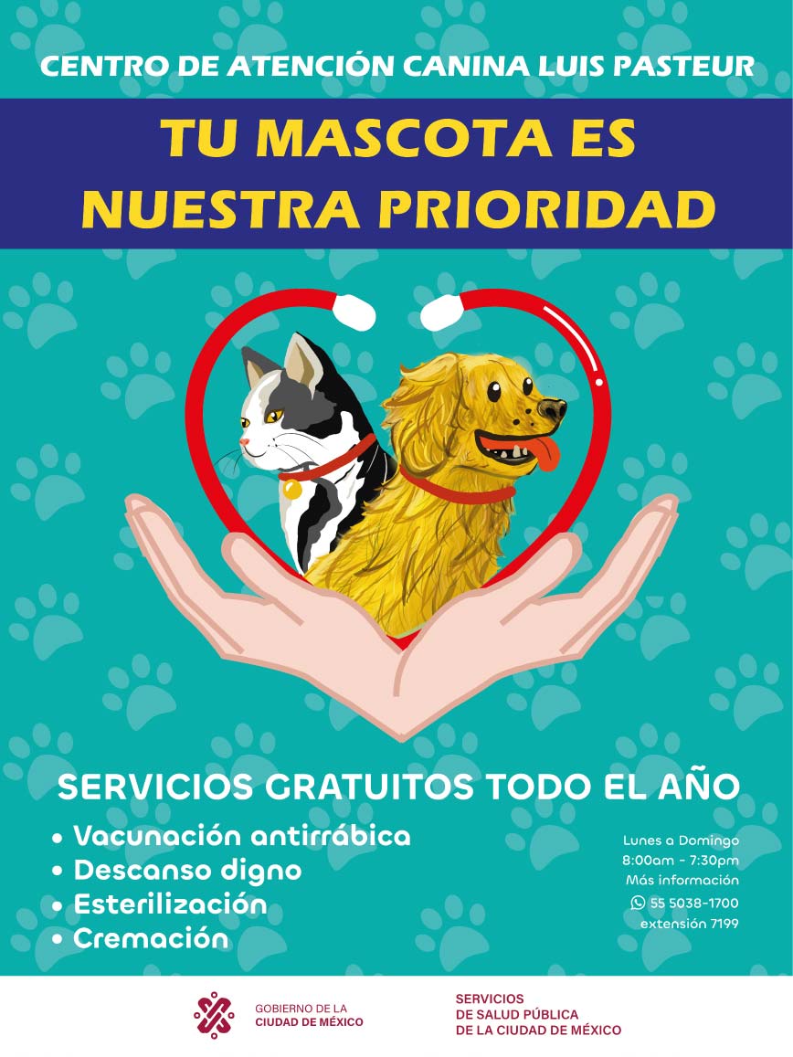 Cartel para el Centro de Atención Canina Luis Pasteur